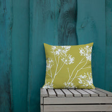 Load image into Gallery viewer, COASTAL Moss Green Floral Pillow
