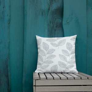 Gray Leaves Pillow