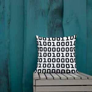 Code Black And White Modern Pillow