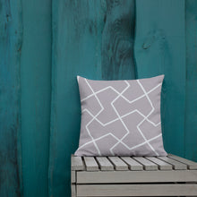 Load image into Gallery viewer, Modern Gray Geometric Print Pillow
