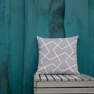 Modern Gray Geometric Print Pillow