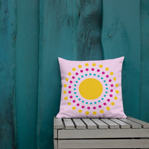 Radiant Sun Pink Pillow