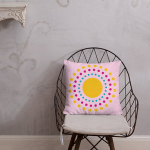 Radiant Sun Pink Pillow