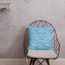 Load image into Gallery viewer, Ocean Blue Geo Waves Pillow
