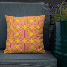 Load image into Gallery viewer, Hot Pink and Gold Modern Geo Print Pillow
