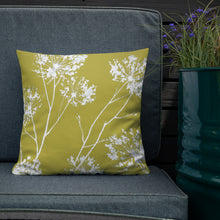 Load image into Gallery viewer, COASTAL Moss Green Floral Pillow
