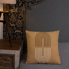 Load image into Gallery viewer, Metro Modern Cognac Pillow
