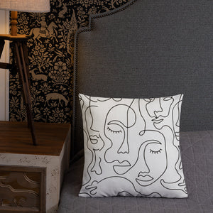 Modern Faces Pillow