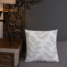 Load image into Gallery viewer, Gray Leaves Pillow
