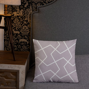 Modern Gray Geometric Print Pillow