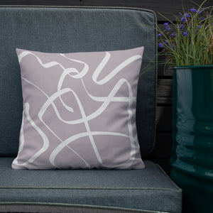 Modern Art Gray And White Fusion Pillow