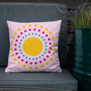 Radiant Sun Pink Pillow