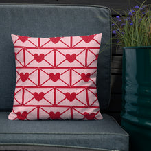Load image into Gallery viewer, Love Letters Red Print Pillow
