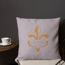 Load image into Gallery viewer, De Lis Grey Pillow
