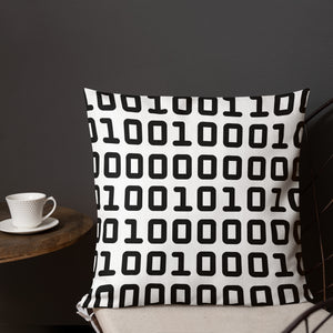 Code Black And White Modern Pillow