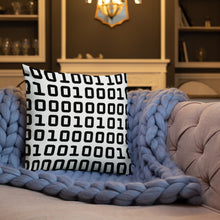 Load image into Gallery viewer, Code Black And White Modern Pillow
