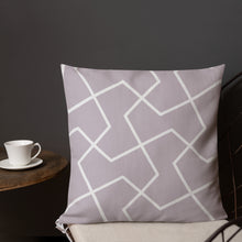 Load image into Gallery viewer, Modern Gray Geometric Print Pillow
