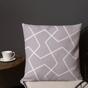 Modern Gray Geometric Print Pillow