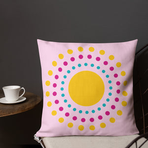 Radiant Sun Pink Pillow