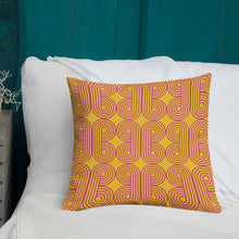 Load image into Gallery viewer, Hot Pink and Gold Modern Geo Print Pillow
