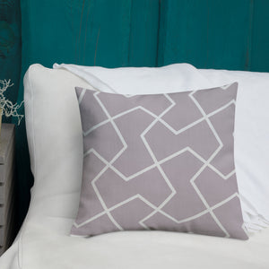 Modern Gray Geometric Print Pillow