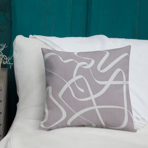 Modern Art Gray And White Fusion Pillow