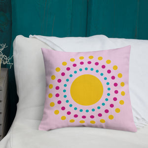 Radiant Sun Pink Pillow