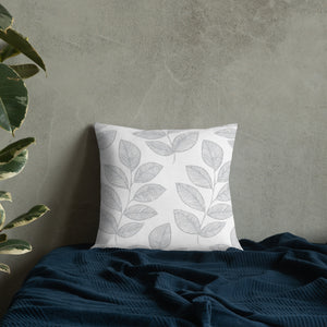 Gray Leaves Pillow