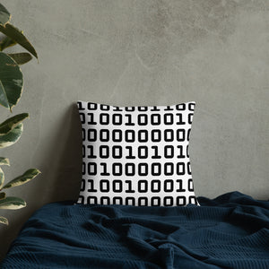 Code Black And White Modern Pillow