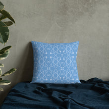 Load image into Gallery viewer, Atomic Blue Modern Print Pillow
