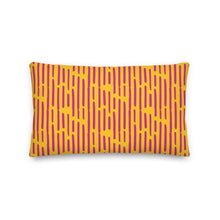 Load image into Gallery viewer, HOT PINK AND GOLD MODERN GEO PRINT Premium Pillow
