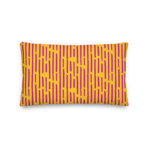 HOT PINK AND GOLD MODERN GEO PRINT Premium Pillow