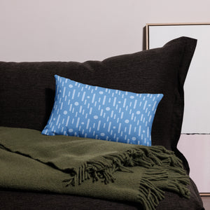 Atomic Blue Modern Print Pillow