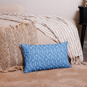 Atomic Blue Modern Print Pillow