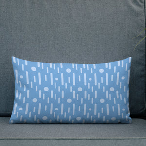 Atomic Blue Modern Print Pillow