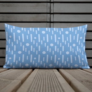 Atomic Blue Modern Print Pillow