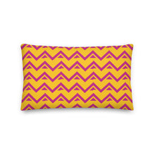 Load image into Gallery viewer, HOT PINK AND GOLD MODERN GEO PRINT Premium Pillow
