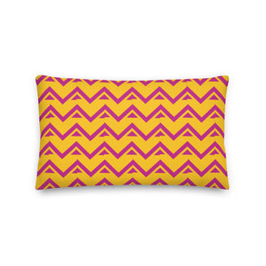 HOT PINK AND GOLD MODERN GEO PRINT Premium Pillow