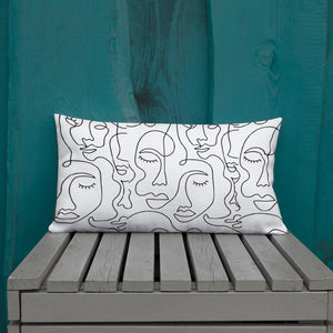 Modern Faces Pillow