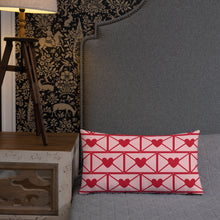Load image into Gallery viewer, Love Letters Red Print Pillow
