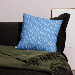 Atomic Blue Modern Print Pillow