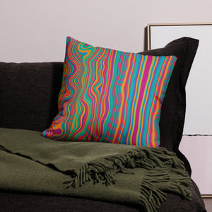 Cali Modern Multicolored Stripe Pillow