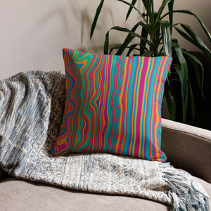 Cali Modern Multicolored Stripe Pillow