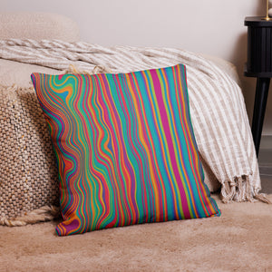 Cali Modern Multicolored Stripe Pillow