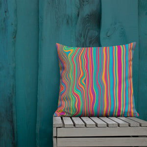 Cali Modern Multicolored Stripe Pillow