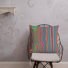 Load image into Gallery viewer, Cali Modern Multicolored Stripe Pillow
