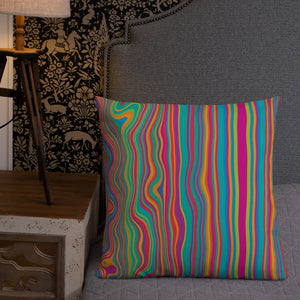 Cali Modern Multicolored Stripe Pillow