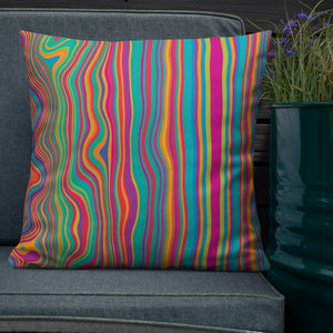 Cali Modern Multicolored Stripe Pillow