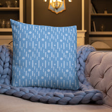 Load image into Gallery viewer, Atomic Blue Modern Print Pillow
