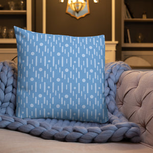 Atomic Blue Modern Print Pillow